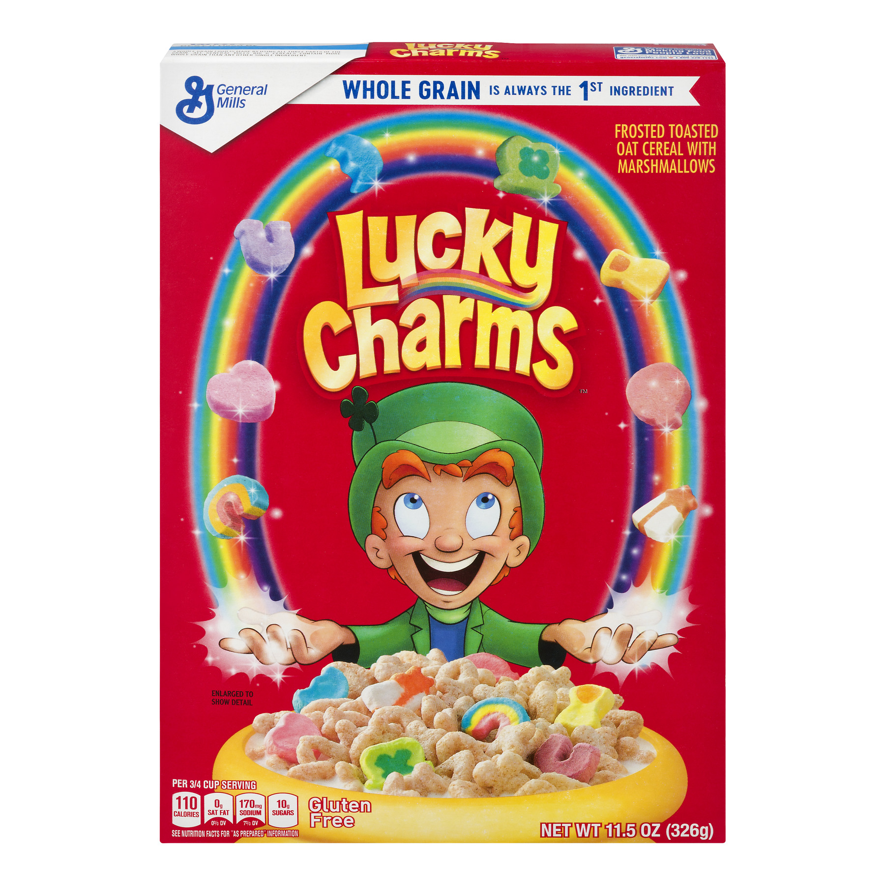 (2 Pack) Lucky Charms Gluten Free Breakfast Cereal, 11.5 oz Box ...