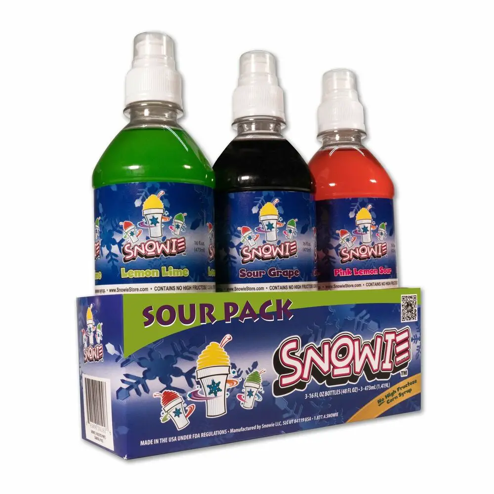 3 PCS Sugar Free Snow Cone Syrup Multi Flavored Shaved Ice ...