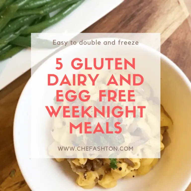 5 quick gluten, dairy and egg free weeknight meals