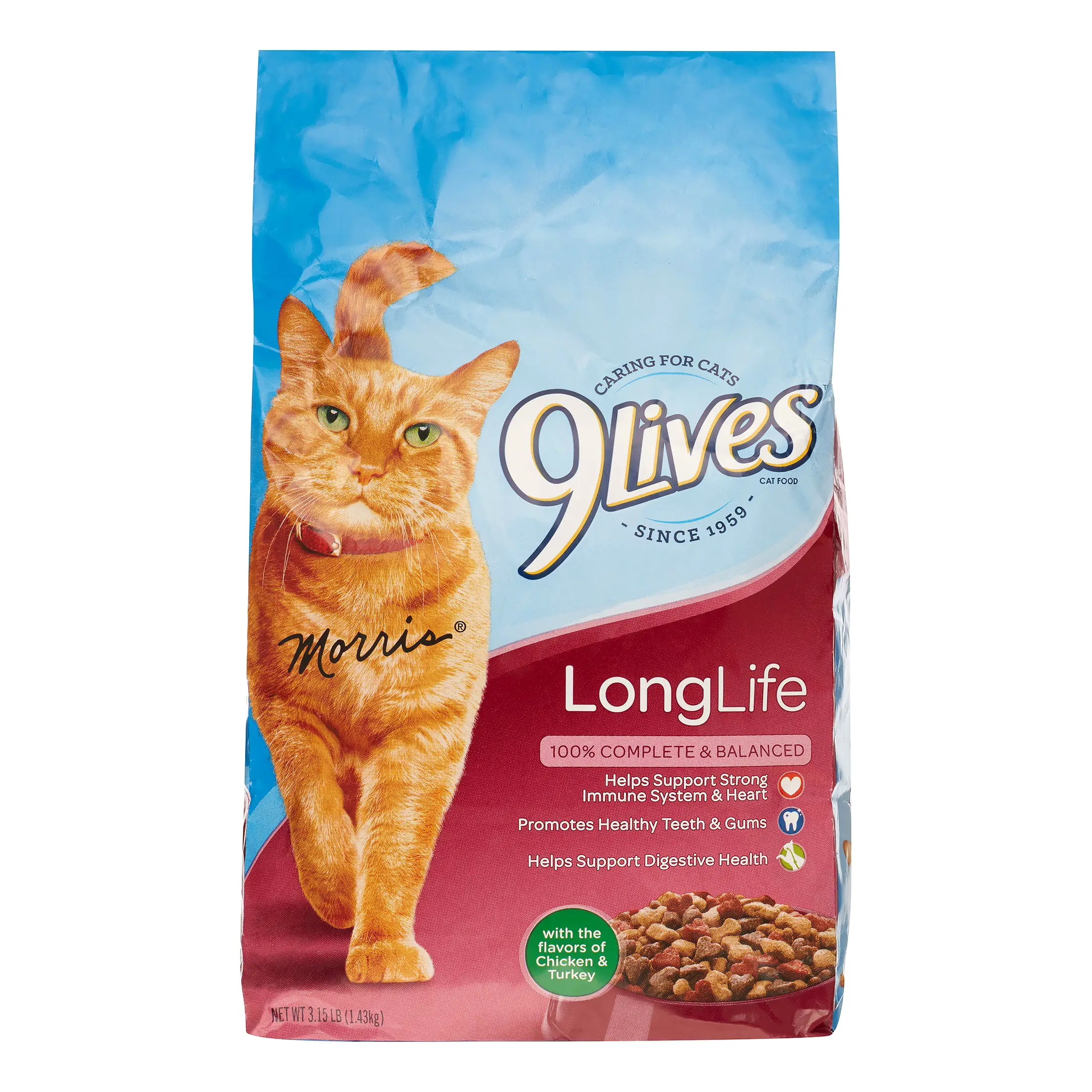 9Lives Long Life Formula Dry Cat Food, 3.15 lb