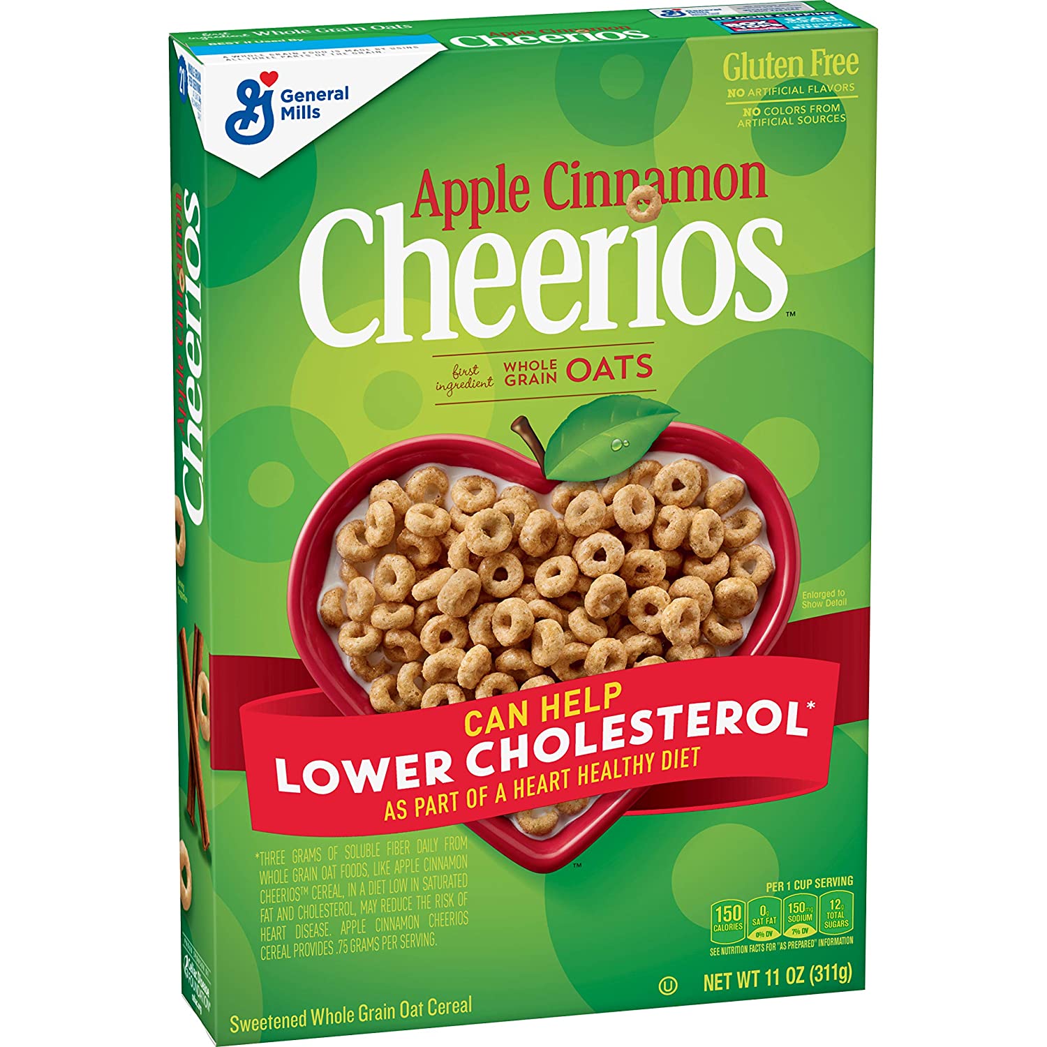 Amazon.com: Cheerios, Gluten Free Cereal, Apple Cinnamon ...