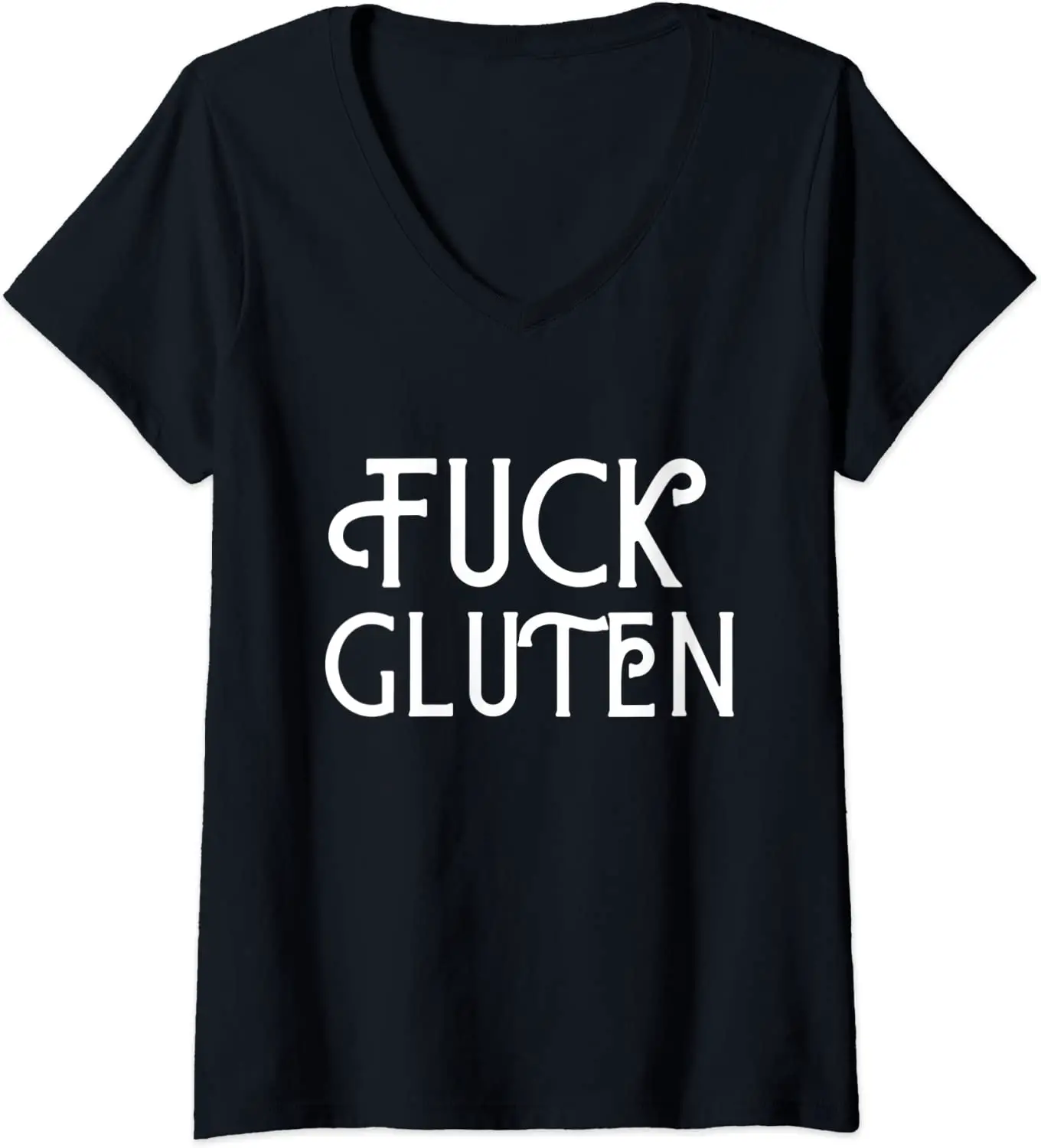 Amazon.com: Womens Fuck Gluten Fuck Celiac Disease Funny Gluten Free V ...