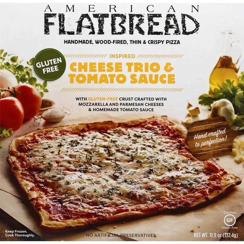 American Flatbread Pizza, Gluten Free, Cheese Trio &  Tomato Sauce ...