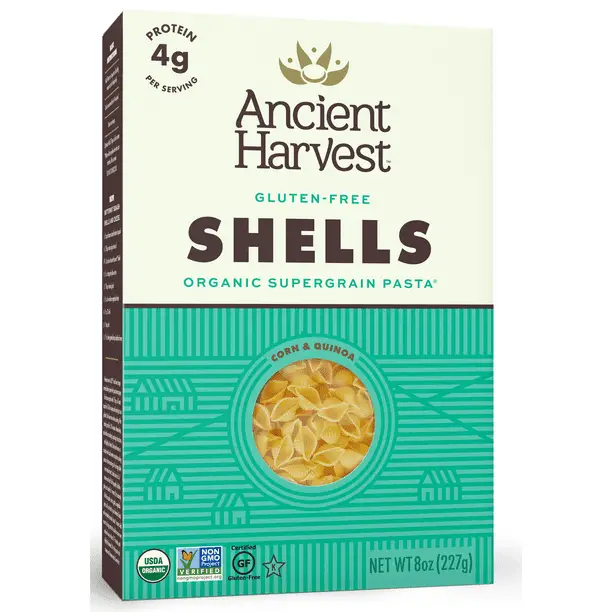 Ancient Harvest Quinoa Gluten Free Shells Pasta, 8 oz (Pack of 12 ...