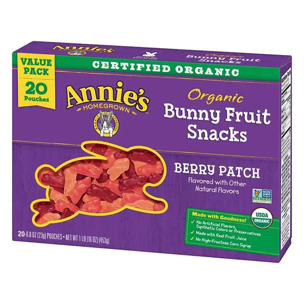 Annies Organic Berry Patch Bunny Fruit Snacks, Gluten Free ...