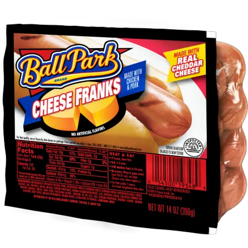 Ball Park Classic Cheese Franks, 8 ct / 14 oz