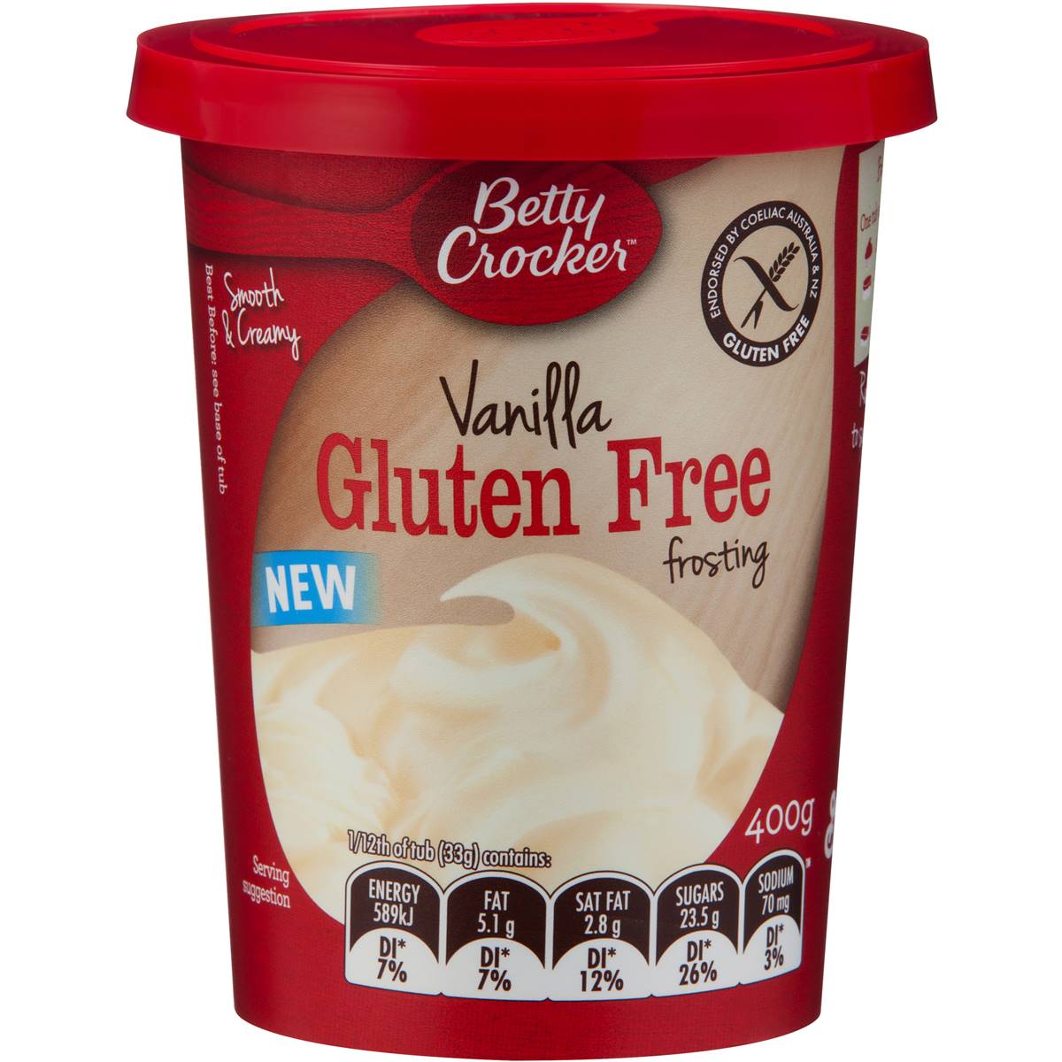Betty Crocker Vanilla Gluten Free Frosting 400g
