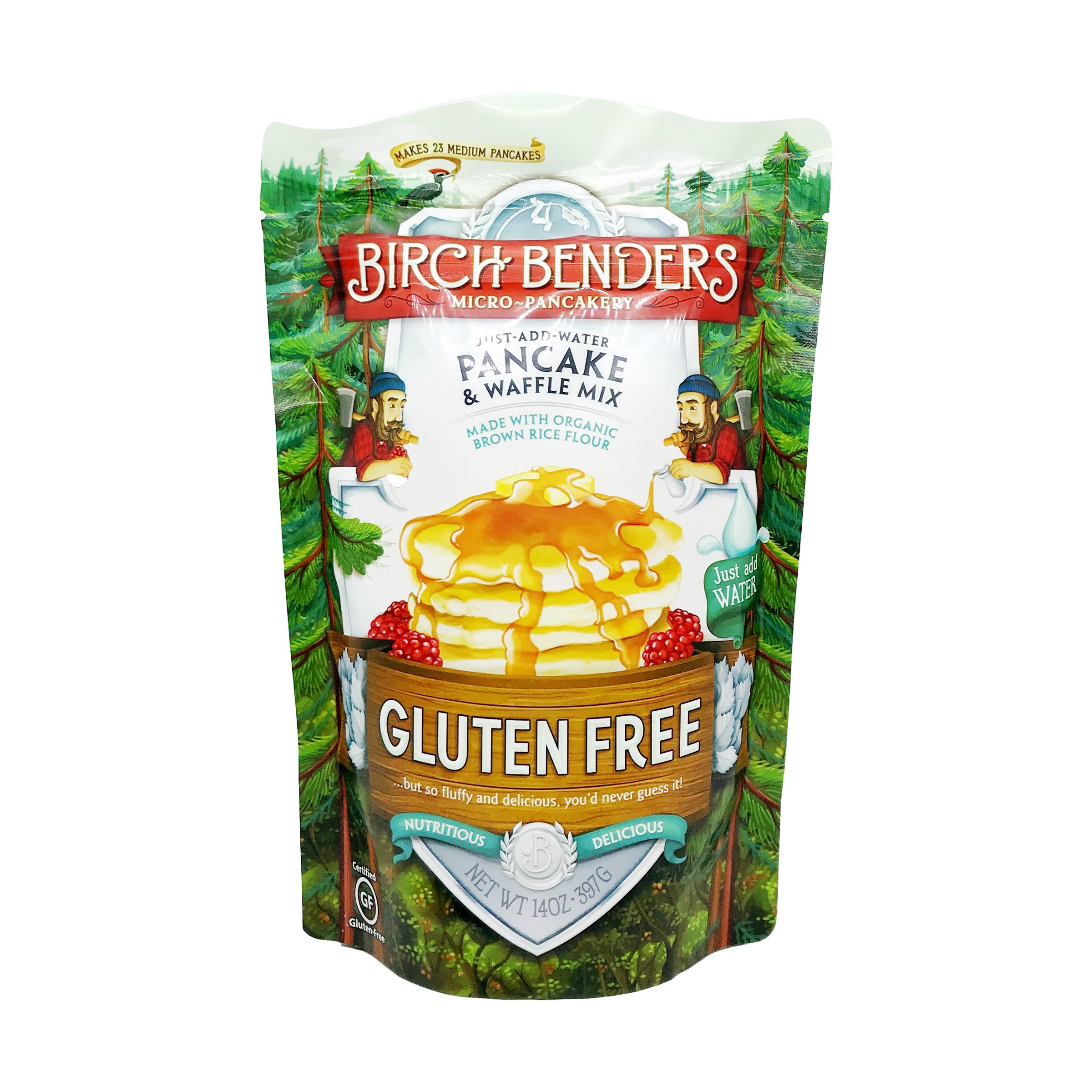 BIRCH BENDERS Gluten Free Pancake &  Waffle Mix, 14 oz ...