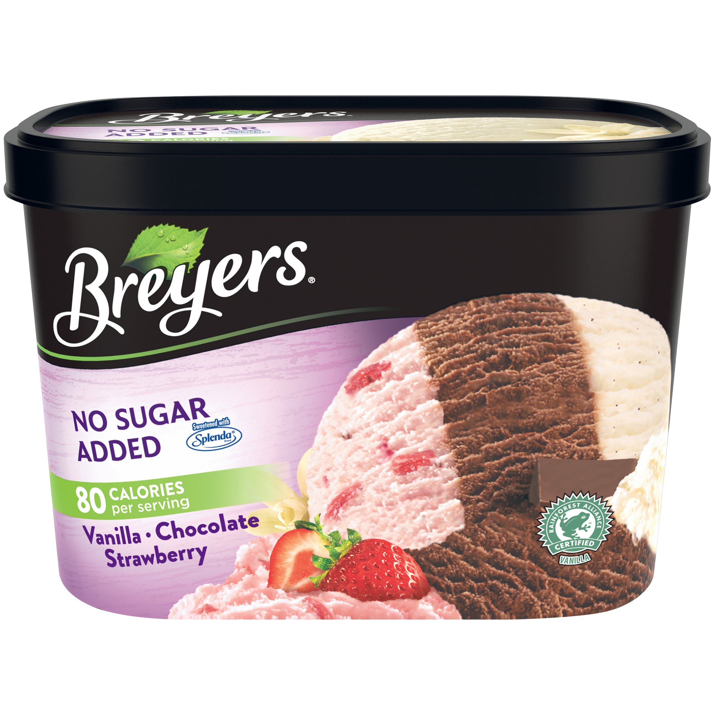 Breyers Double Churn No Sugar Added Ice Cream, Reduced Fat ...