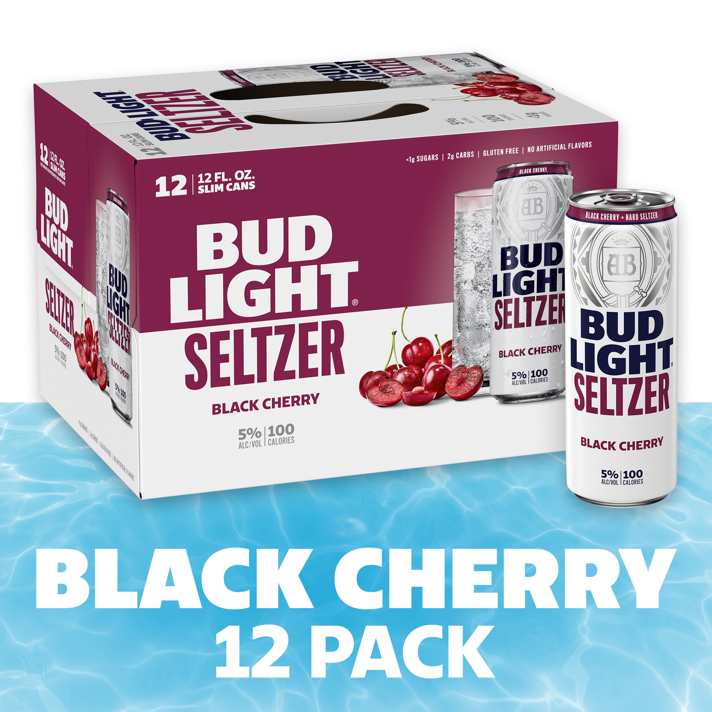 Bud Light Seltzer Black Cherry, Gluten Free Hard Seltzer ...