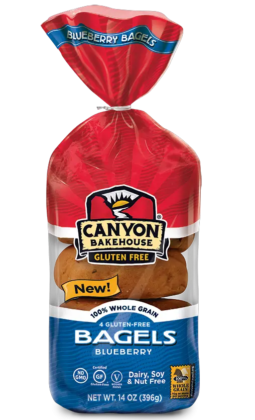 Canyon Bakehouse Gluten Free Blueberry Bagels, 14 Ounce
