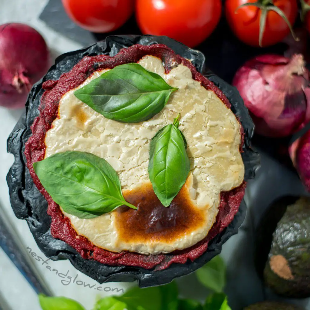 Charcoal Quinoa Pizza with Cashew Cheese