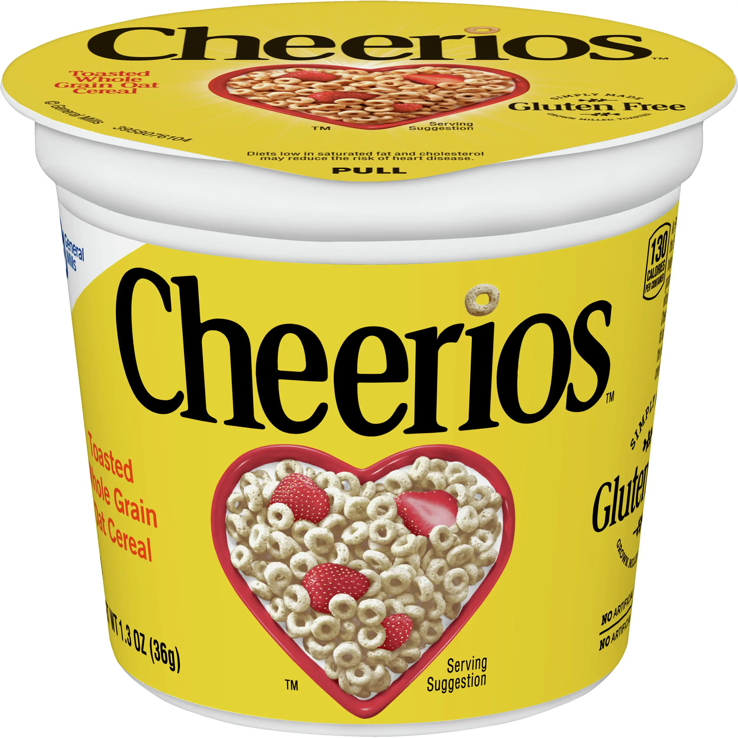 Cheerios Cups Gluten Free Cereal Whole Grain Oats 1.3 oz