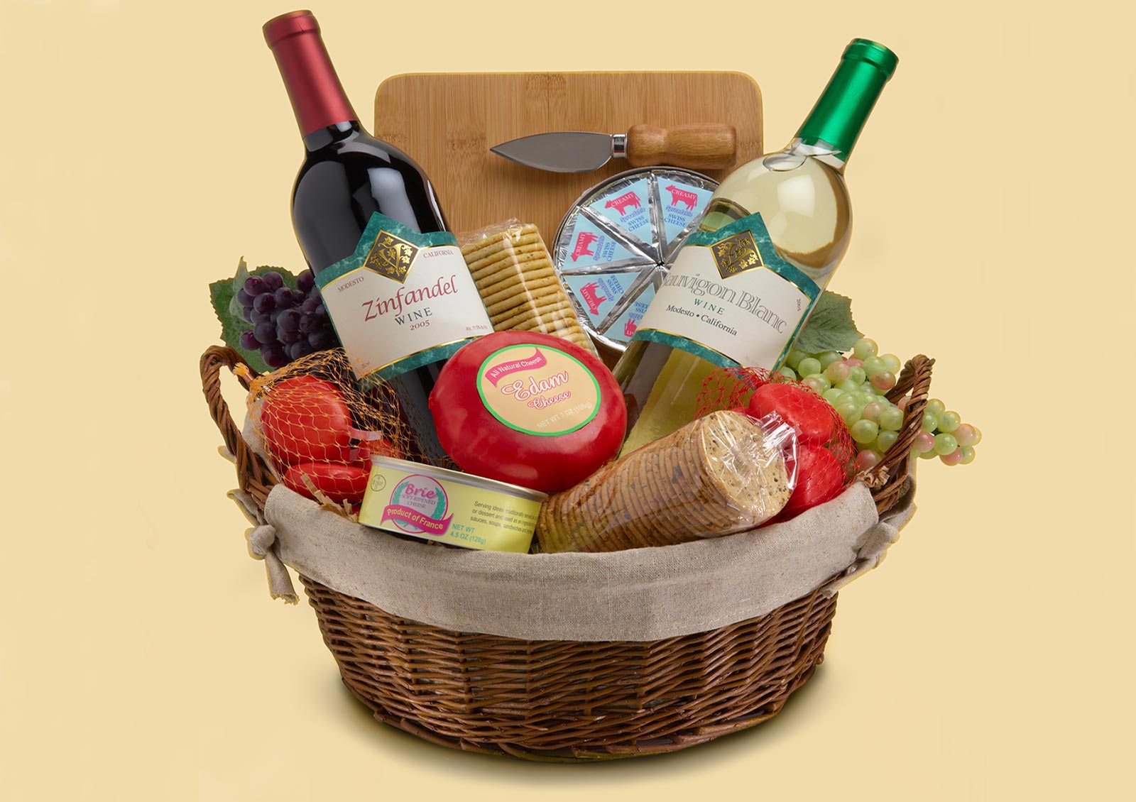 Cheese And Wine Gift Baskets