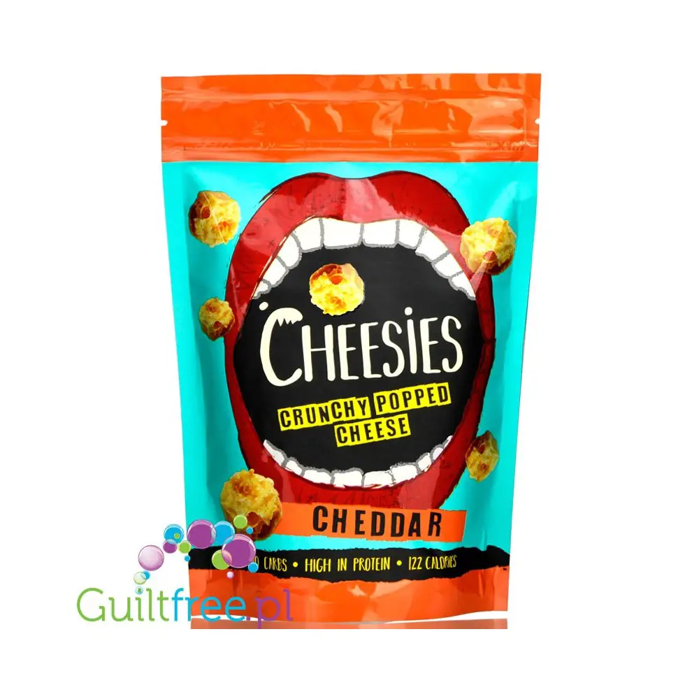 Cheesies Crunchy Popped Cheese Snack, Cheddar. No Carb, High Protein ...