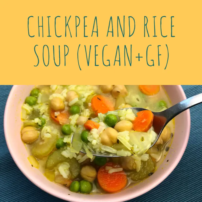 Chickpea and Rice Soup (vegan, gluten