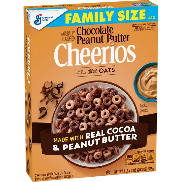 Chocolate Peanut Butter Cheerios, Cereal with Oats, 20.3 ...