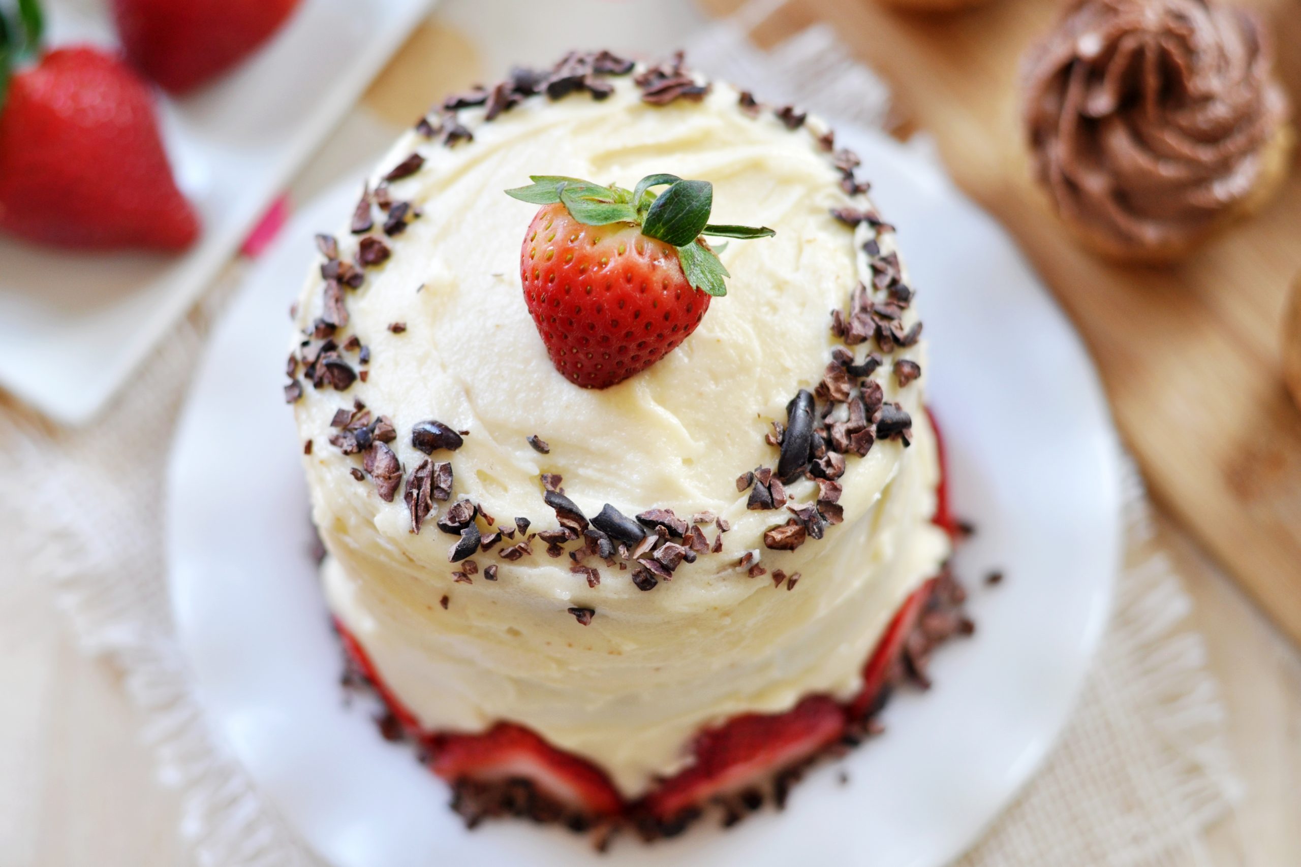 Classic Vanilla Birthday Cake, Vegan + Gluten