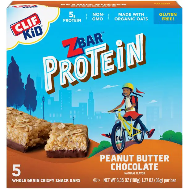 CLIF Kid Zbar Protein Granola Bars, Gluten Free, Peanut Butter ...