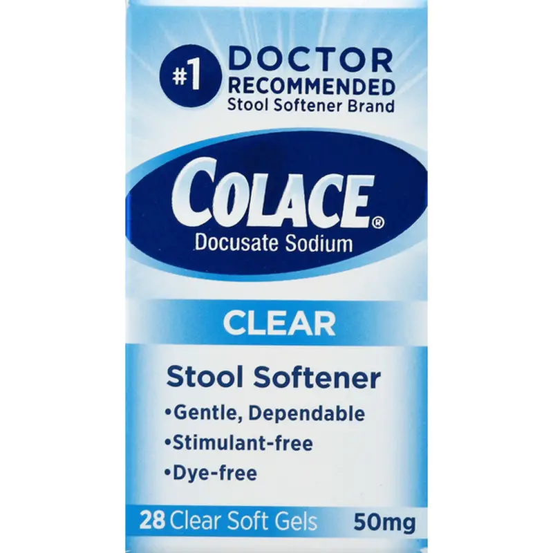 Colace Stool Softener, 50 mg, Clear Soft Gels (28 each)