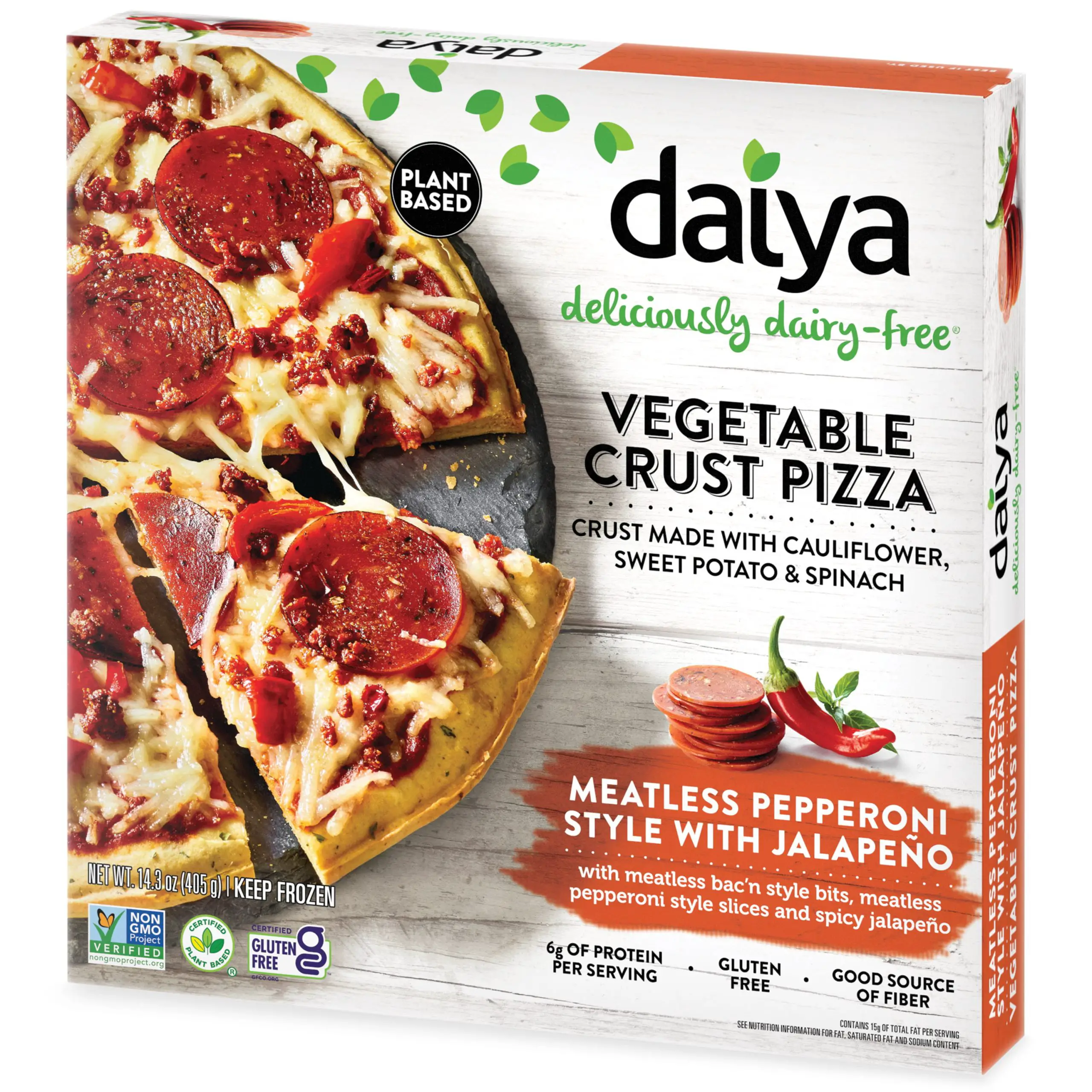 Daiya Meatless Pepperoni Style with JalapeÃ±o Vegetable Crust Pizza ...