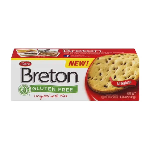 Dare Breton Gluten Free Crackers Original with Flax from Whole Foods ...