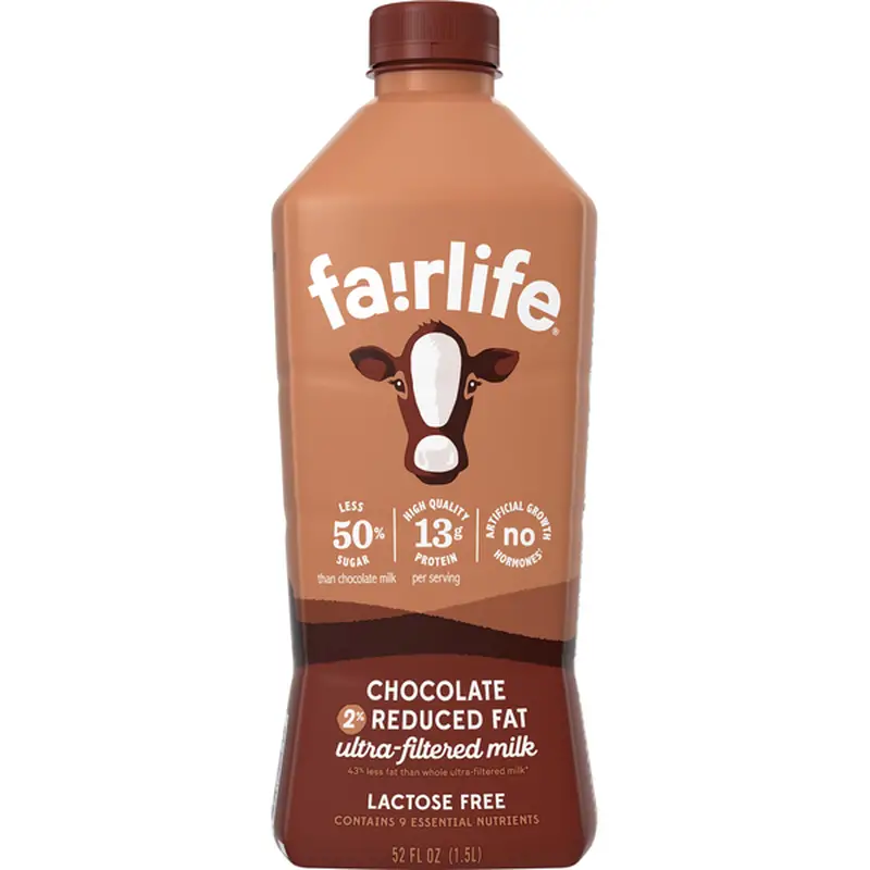 fairlife 2% Chocolate Ultrafiltered Milk, Lactose Free (52 fl oz ...