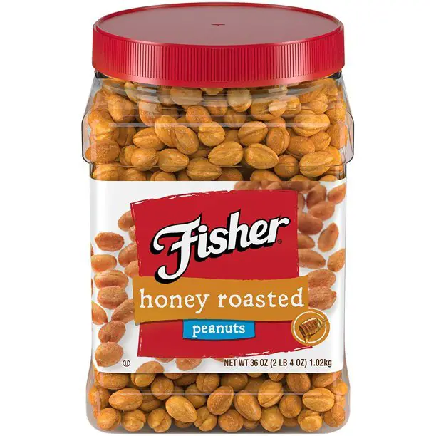 FISHER Snack Honey Roasted Peanuts, 36 oz, Gluten Free ...