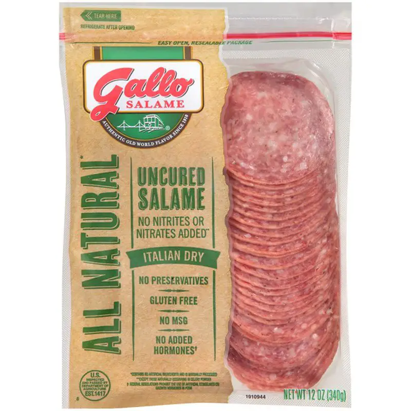 Gallo Salame Deli Thin Sliced All Natural Uncured Salame (12 oz ...