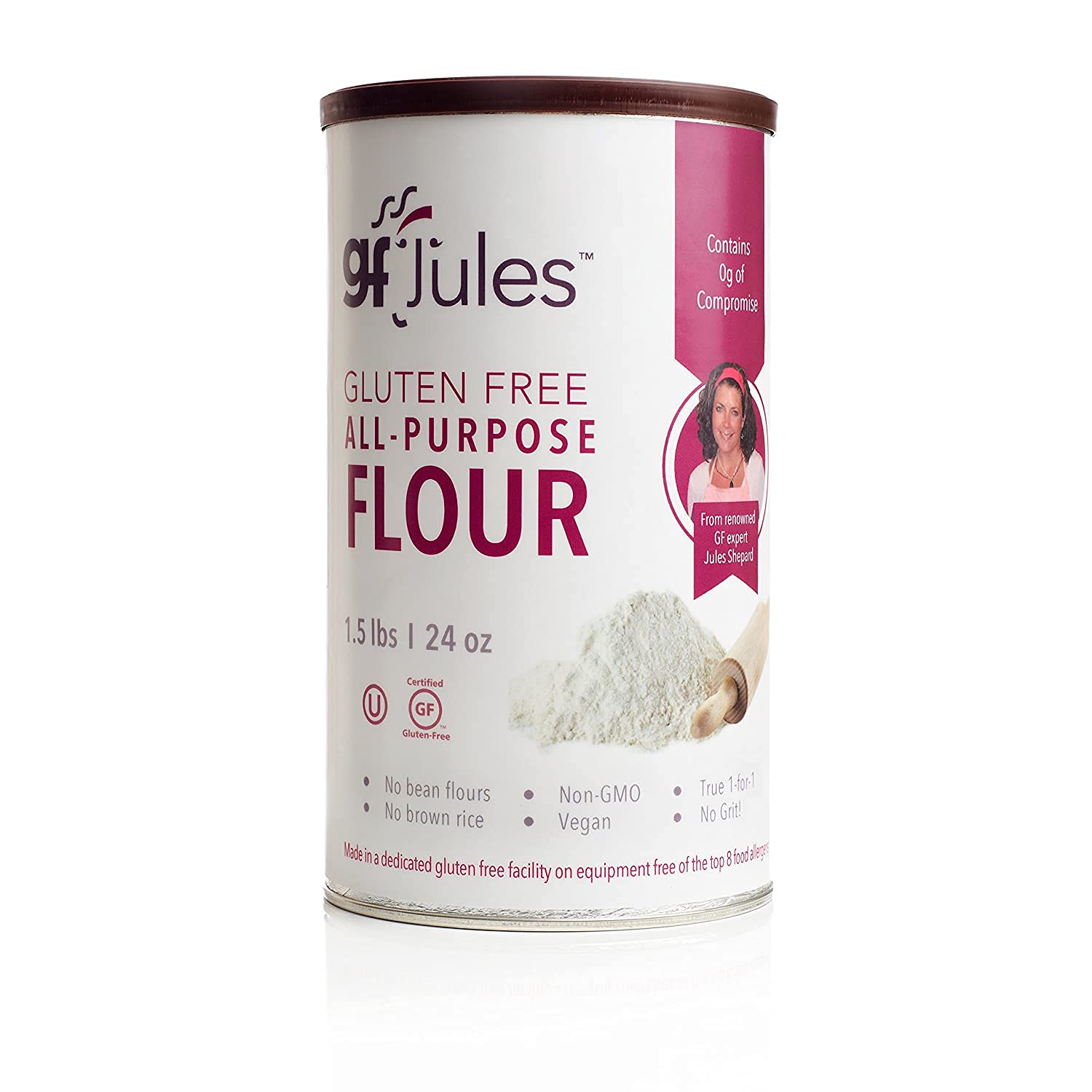 gfJules Gluten Free All Purpose Flour 1.5 Pound Can, Great Alternative ...