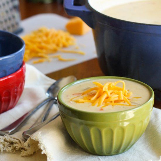 Gluten Free Cheddar Cheese Soup with Ham is comfort in a bowl ...