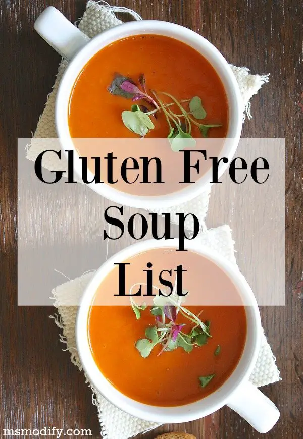 Gluten Free Soup List