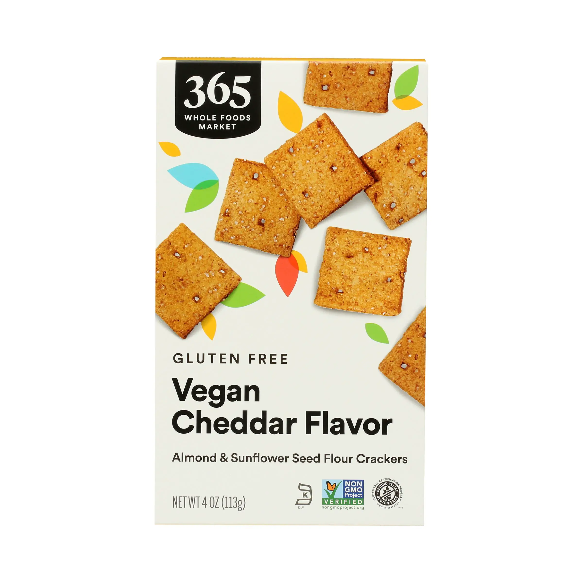 Gluten Free Vegan Cheddar Flavor Almond &  Sunflower Seed Flour Crackers ...