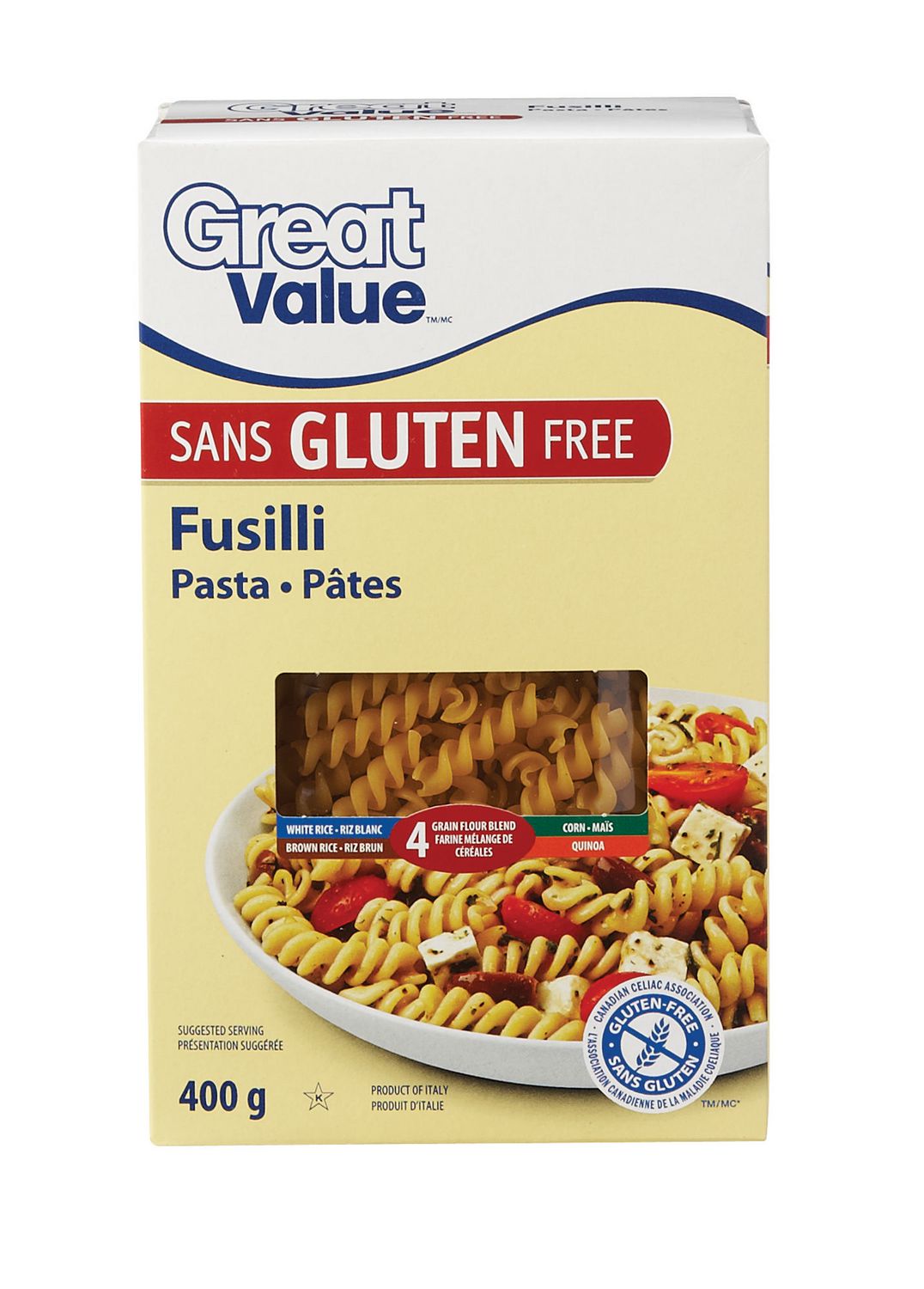 Great Value Fusilli Pasta Gluten Free