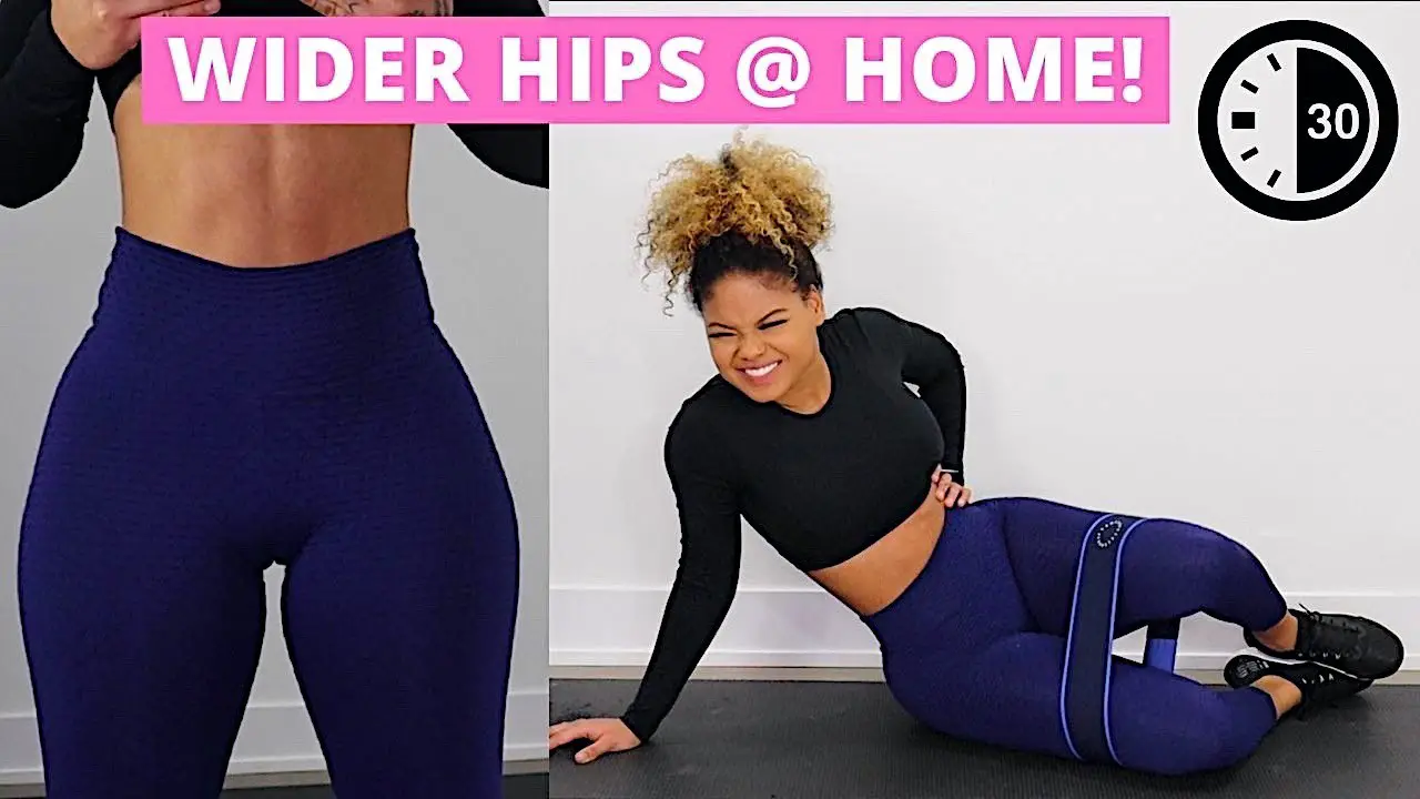 GROW YOUR SIDE GLUTES AT HOME // BAND, NO STANDING WORKOUT ...