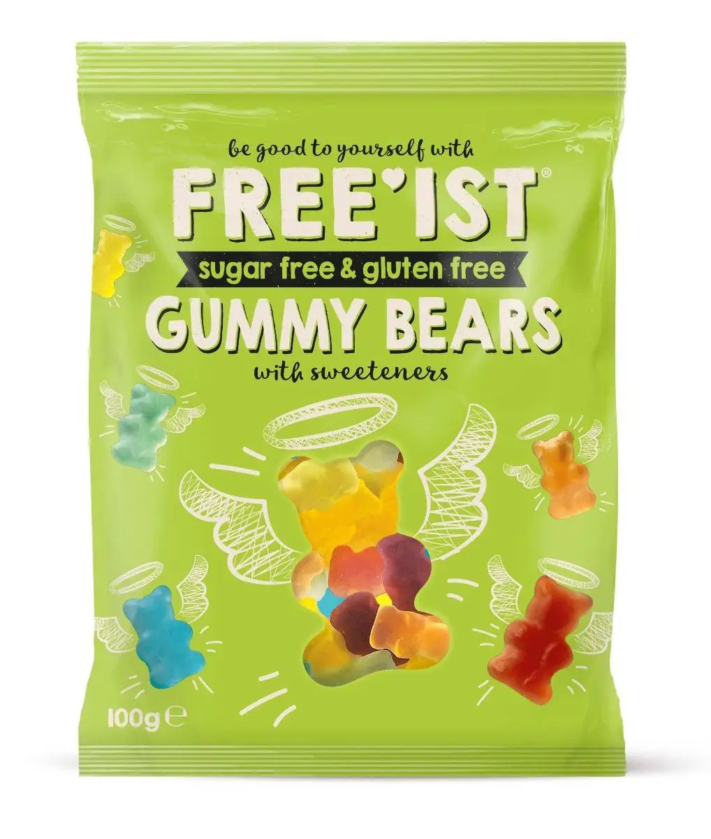 Gummy Bears Jellies Gluten Sugar Free Retro Sweets Candy 100g Bag