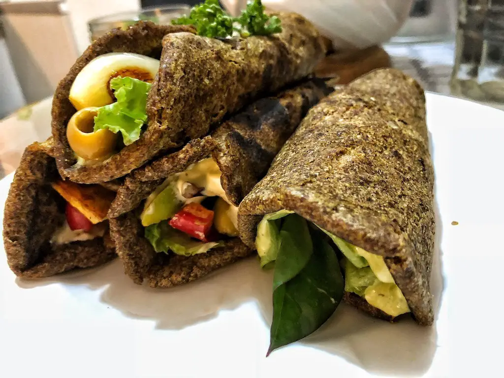 Healthy Vegan Gluten Free Keto Low Carbs Flaxseed Wraps Or Spring Rolls ...