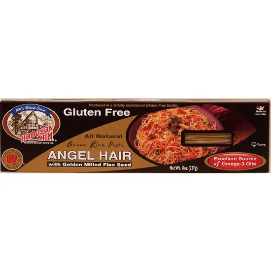 HODGSON MILL: Gluten Free Brown Rice Angel Hair Pasta with Golden ...