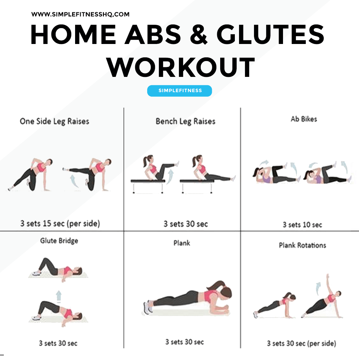 Home Abs &  Booty Lower Body Workout For Women