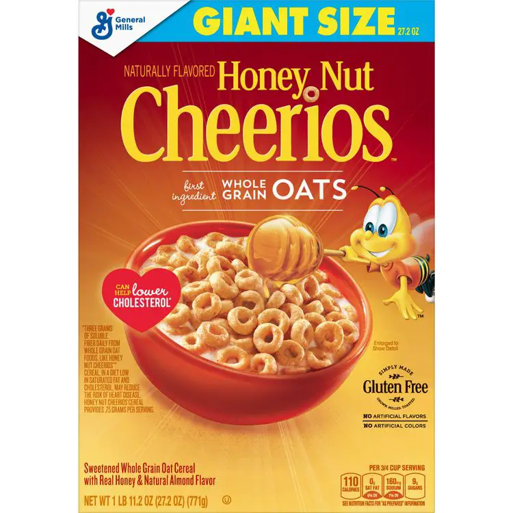 Honey Nut Cheerios, Gluten Free, Cereal with Oats, 27.2 oz Reviews 2020