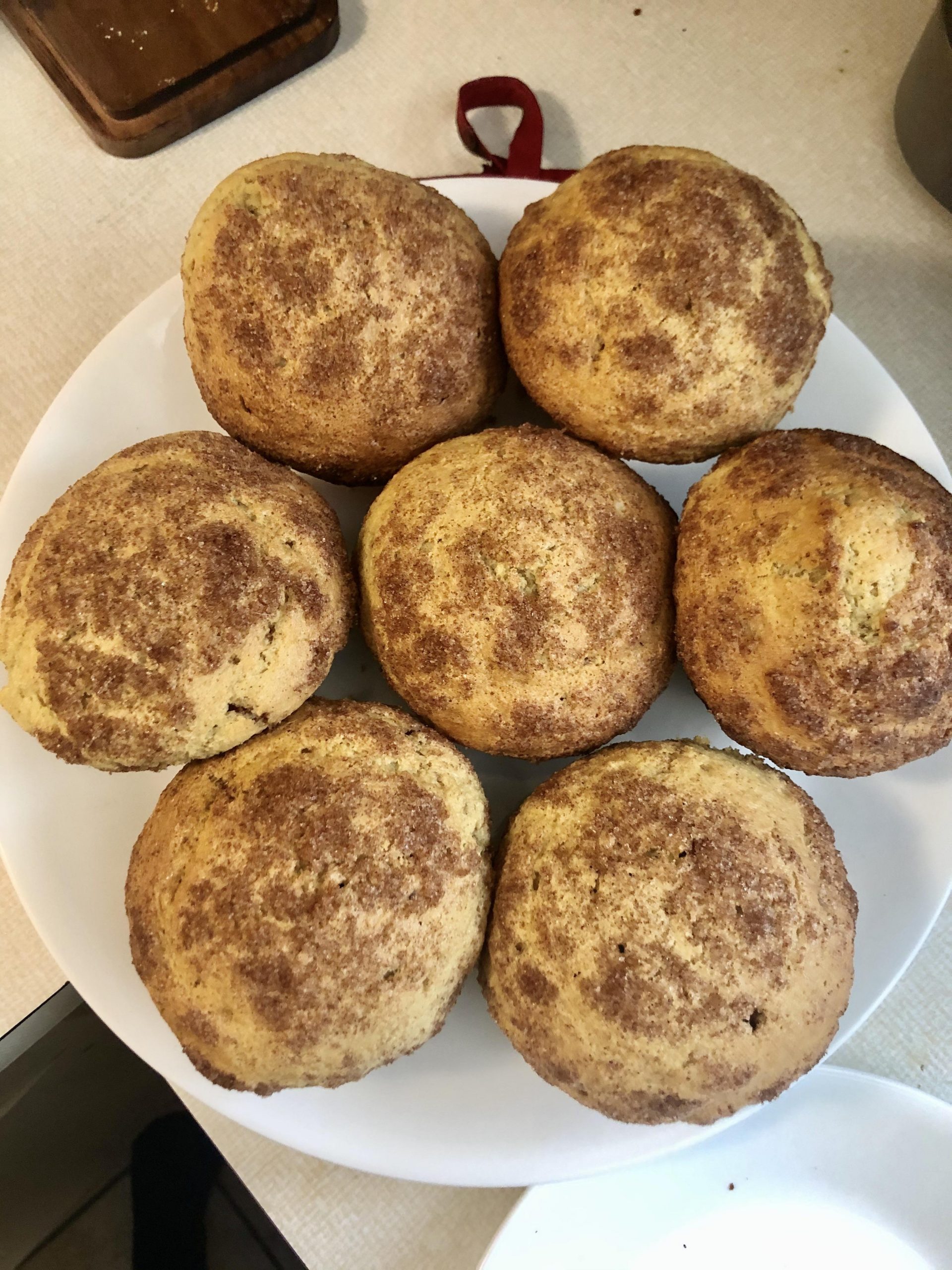 I made Krusteaz gluten free coffee cake muffins! So yummy ...