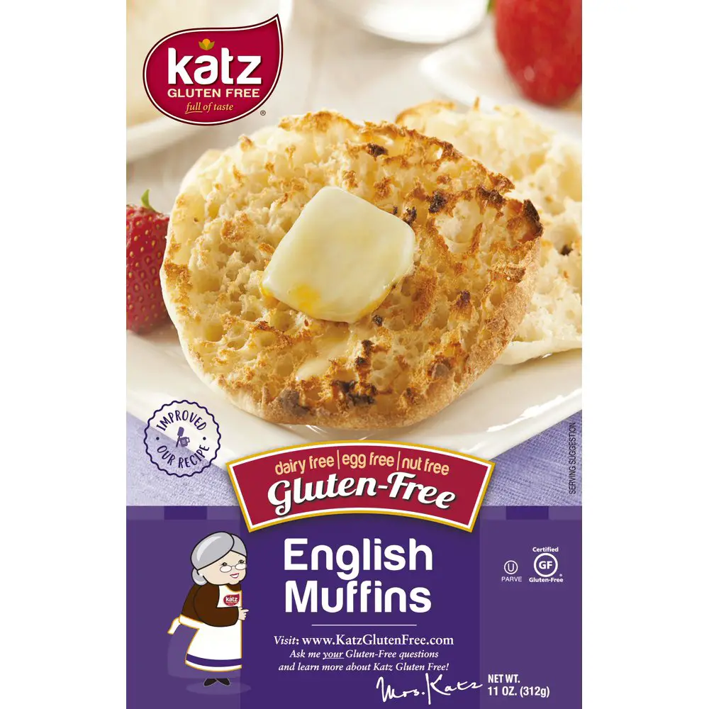 Katz Gluten Free English Muffins (1 Pack of 4 Muffins, 11 Ounce) Dairy ...