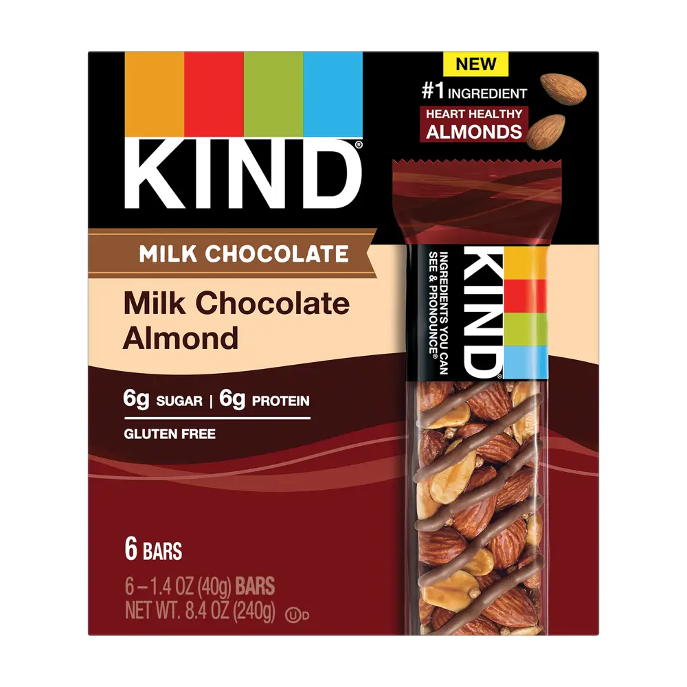 KIND Bars, Milk Chocolate Almond, Gluten Free