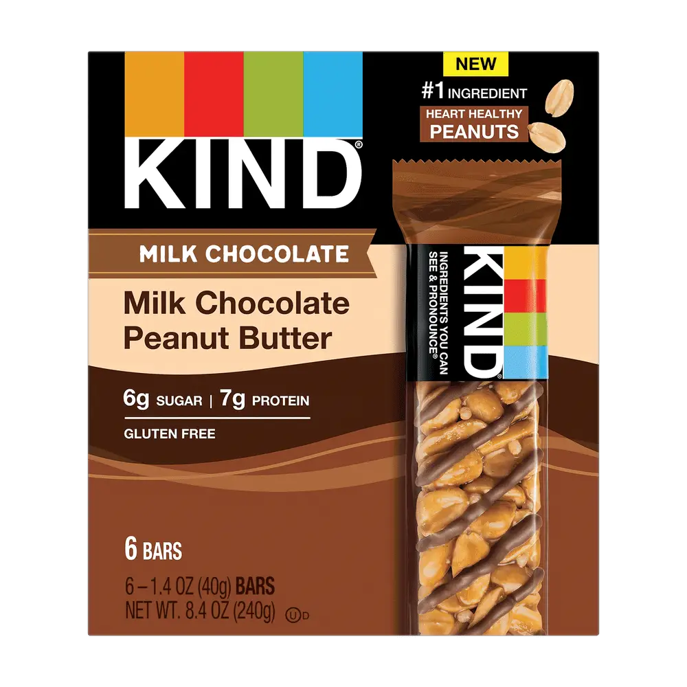 KIND Bars, Milk Chocolate Peanut Butter Nut Bar, Gluten Free