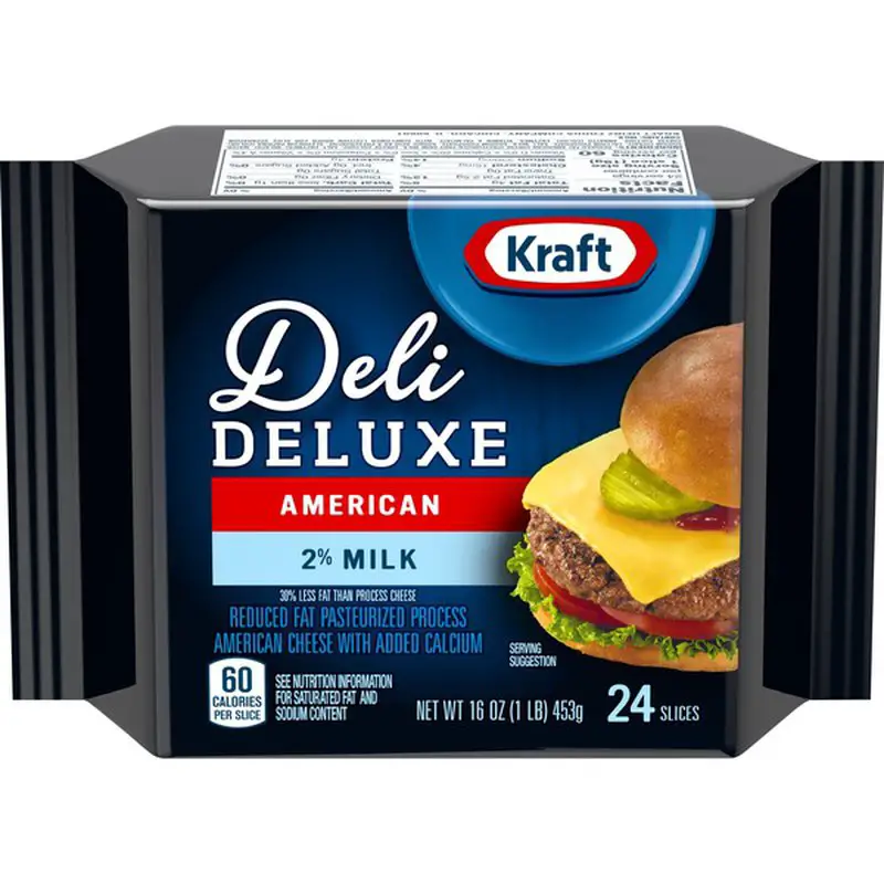 Kraft American Cheese Slices with 2% Milk (16 oz)