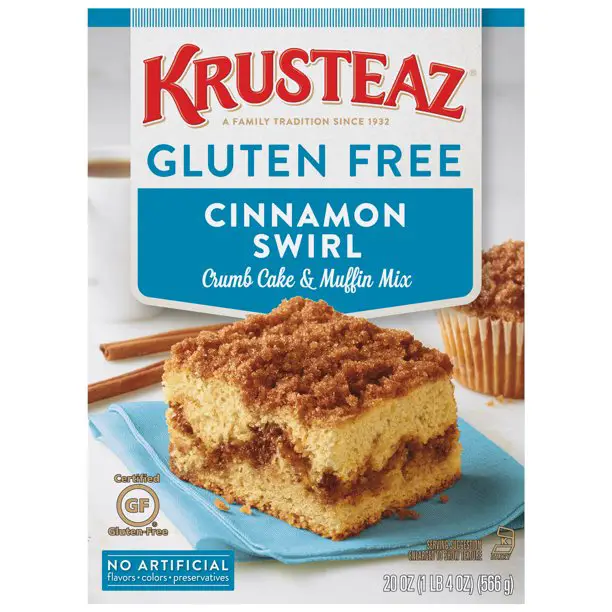 Krusteaz® Gluten Free Cinnamon Swirl Crumb Cake &  Muffin Mix 20 oz. Box ...