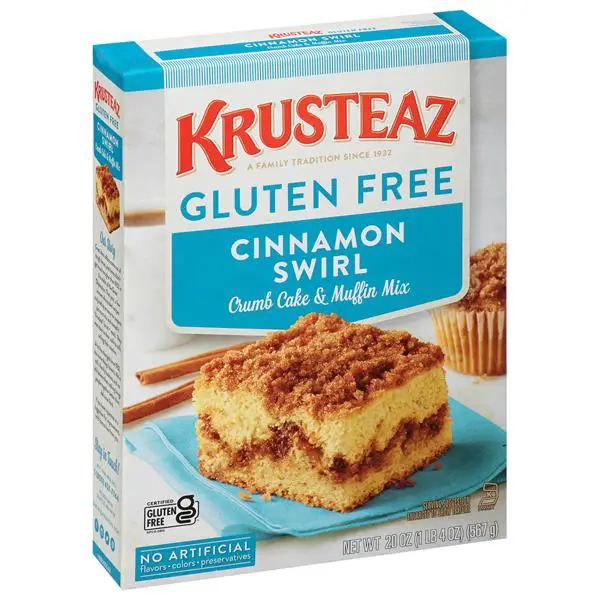 Krusteaz Gluten Free Cinnamon Swirl Crumb Cake &  Muffin ...
