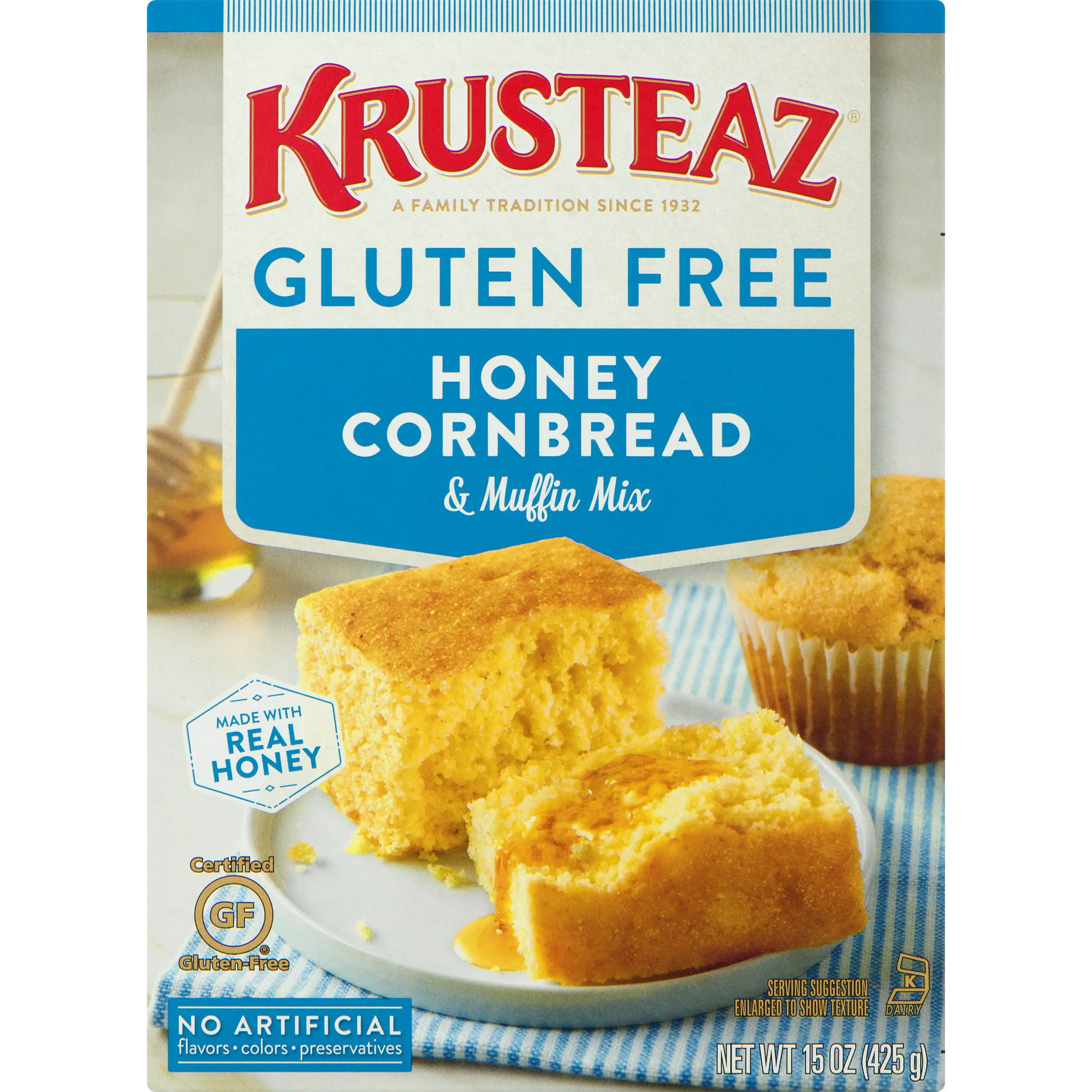 Krusteaz Gluten Free Honey Cornbread Mix, 15 oz Box ...