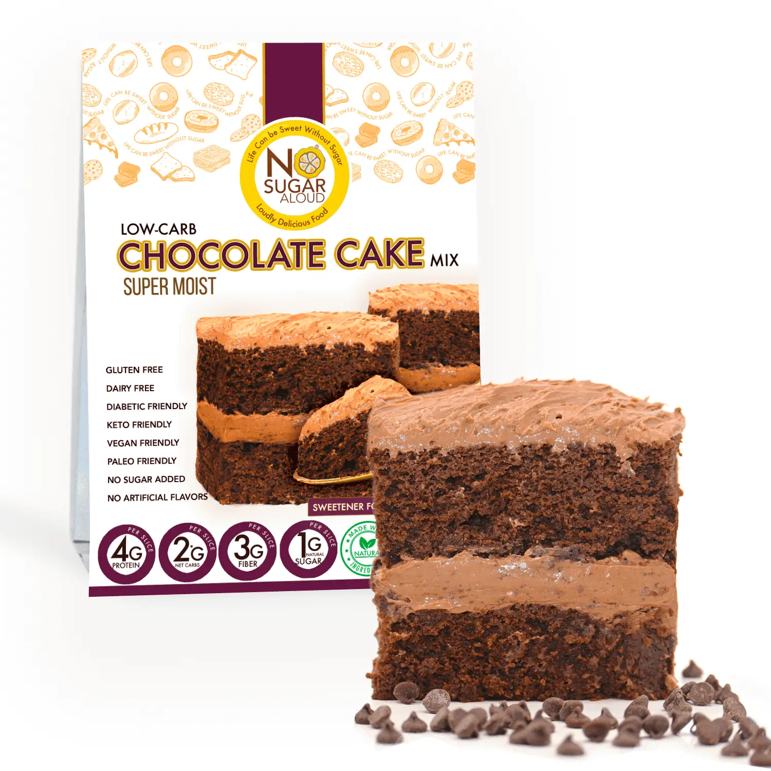 Low Carb Chocolate Cake Baking Mix (Keto, Vegan, Gluten Free, No Added ...