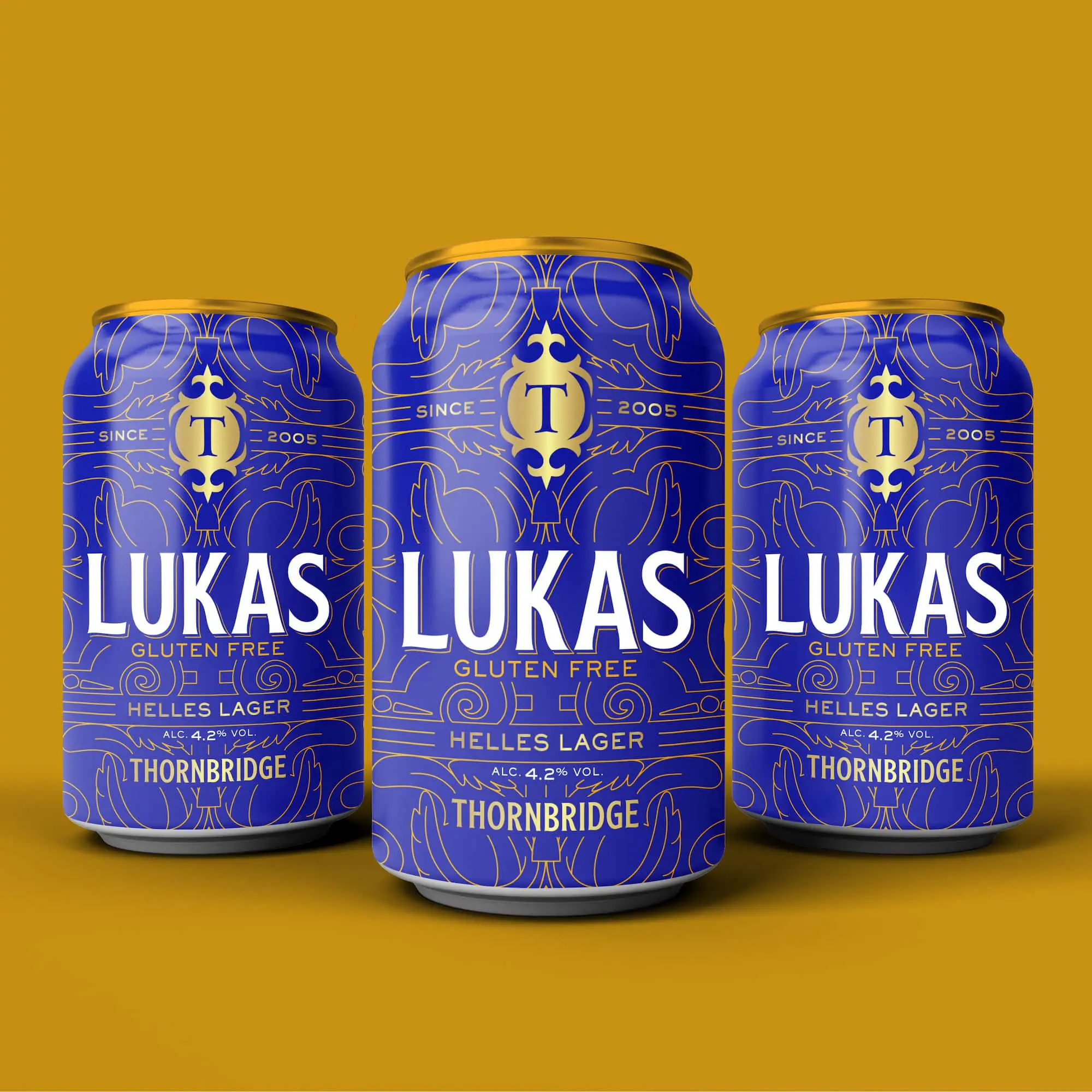 Lukas, 4.2% Helles Lager (Gluten Free) 12x330ml cans  Thornbridge